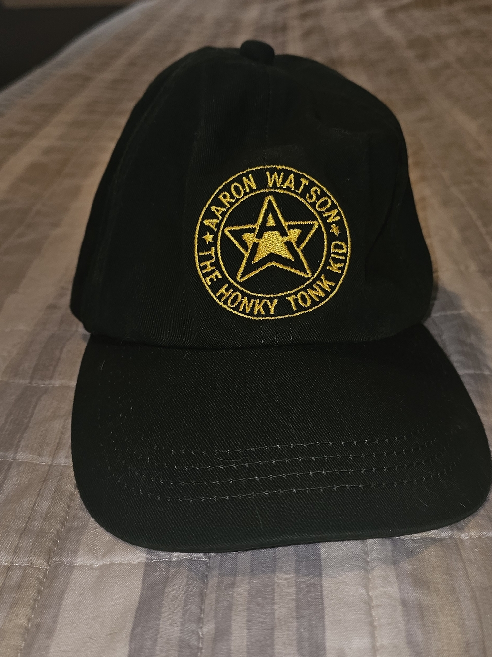 Aaron Watson Green Baseball Cap with Yellow Embroidered Star Logo